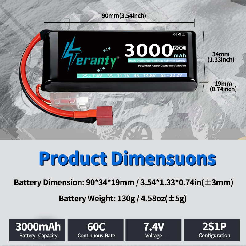 Batterie Lipo TERANTY 2S 3000m - Rc Hobby Models avis et prix