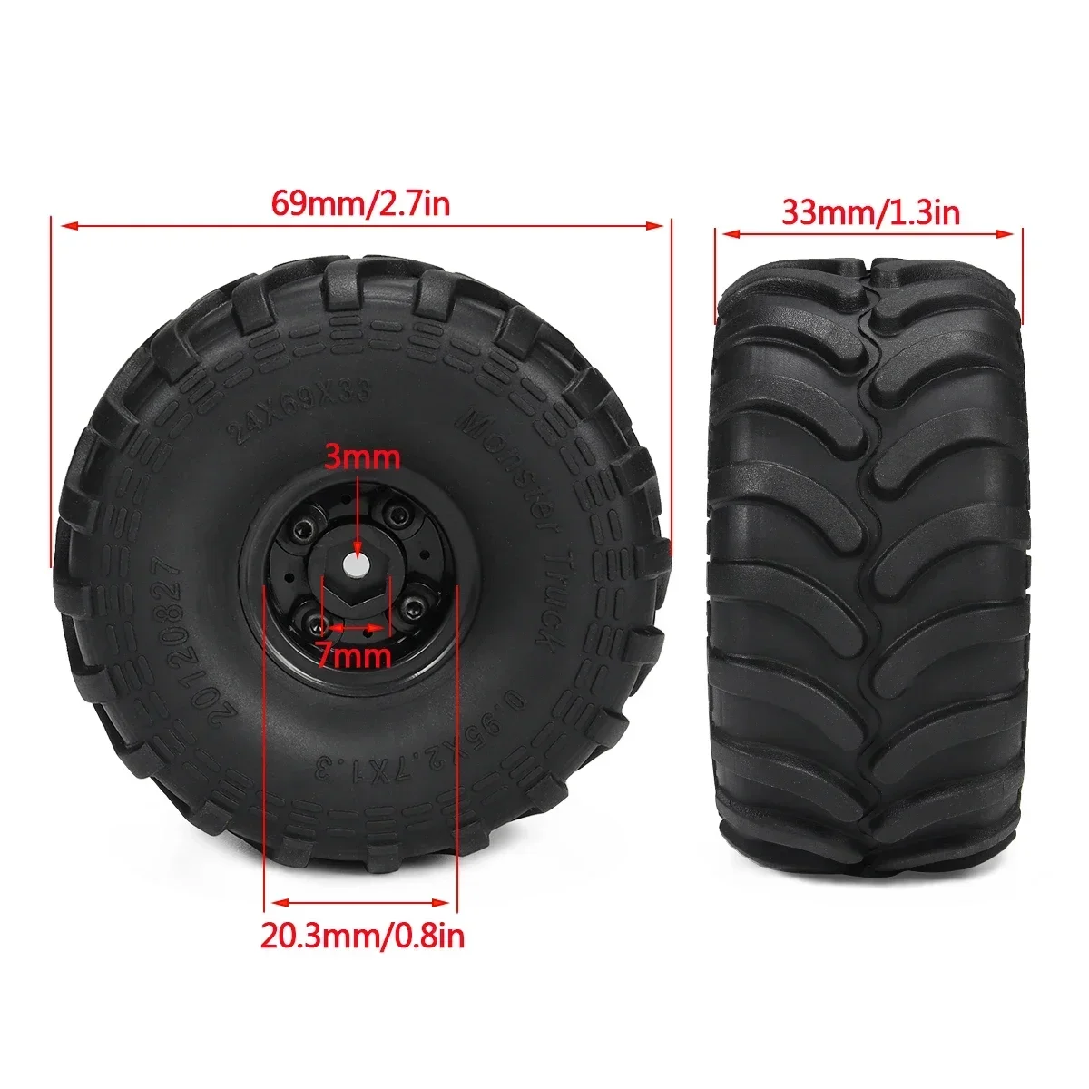 Pneus de camion monstre avec j - Wheel Rim Rc avis et prix