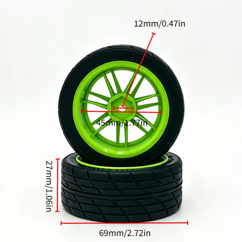 4 pneus hexagonaux de 12mm 1/1 - Wheel Rim Rc avis et prix