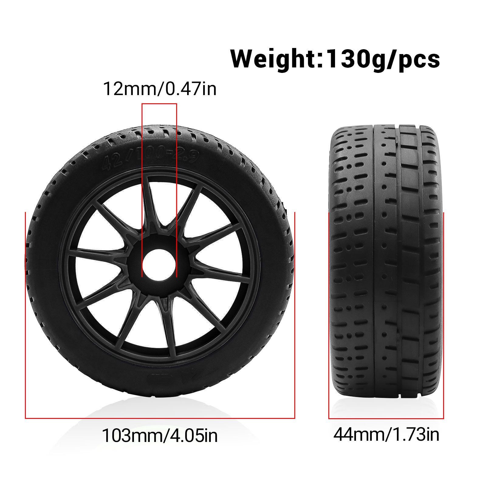 4 pièces de roues et pneus RC  - Wheel Rim Rc avis et prix